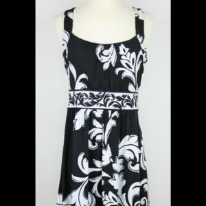 White House Black Market B&W Cocktail Dress